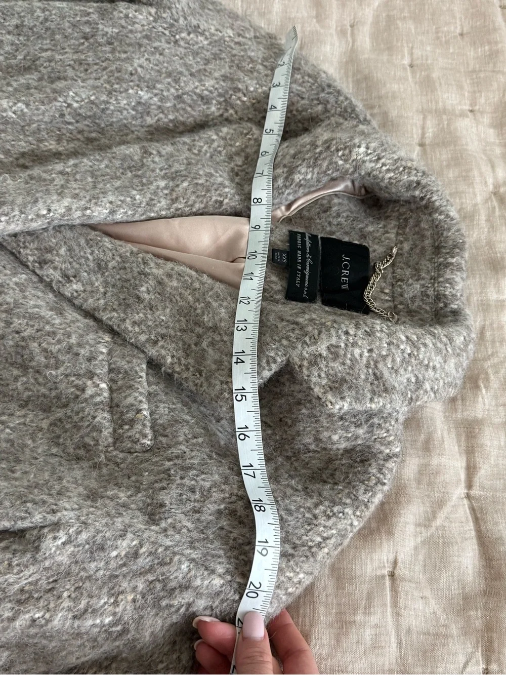 J.Crew Brushed Wool Relaxed Topcoat Size XXS Oversized Fit